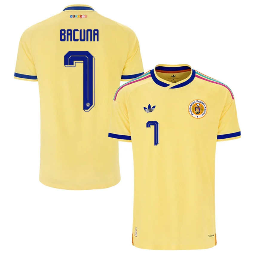 Curaçao Fotbollströja VM 2026 Bortatröja Juninho Bacuna 7 Herr-2