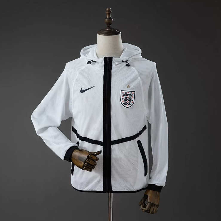 England VM 2026 Fotbollströja Anthem Jacka Vit Herr Träningsjacka