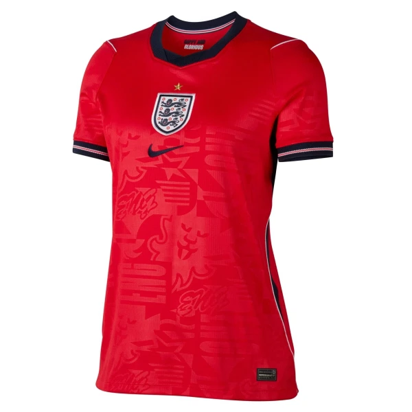 England Fotbollströja VM 2026 Borta Dam Röd Kortärmad