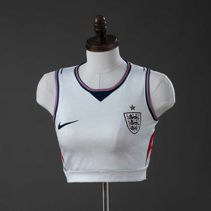 England Hemmatröja VM 2026 Crop Top Väst Dam Matchtröja