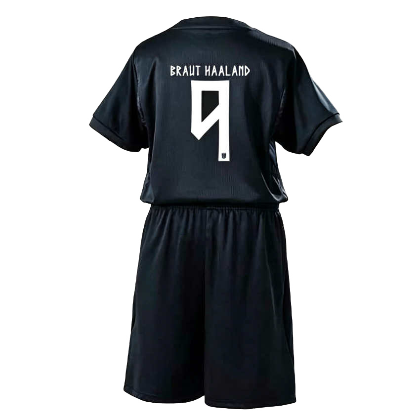 Norge matchtröja VM 2026 Erling Haaland 9 Borta Barn Replica Set