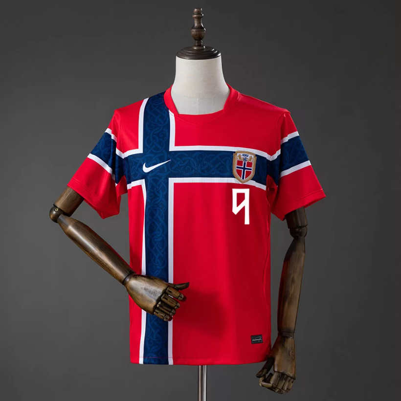 Norge matchtröja VM 2026 Erling Haaland 9 Hemma herr Replica Kortärmad-2