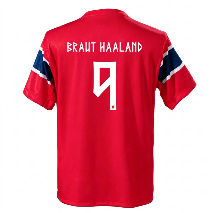 Norge matchtröja VM 2026 Erling Haaland 9 Hemma herr Replica Kortärmad