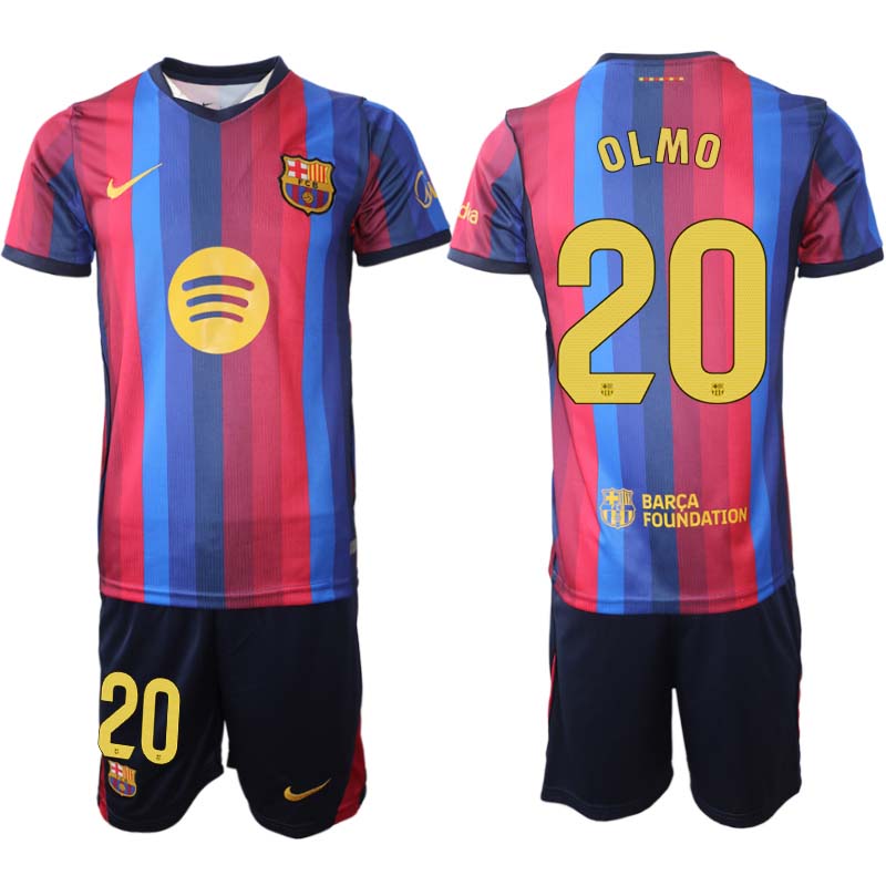 FC Barcelona Fotbollskläder 2026/27 Dani Olmo 20 Herr Hemmatröja Set