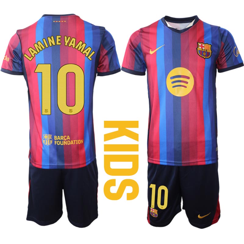 FC Barcelona Hemmatröja 2026/27 Lamine Yamal Barn Fotbollströja Kit