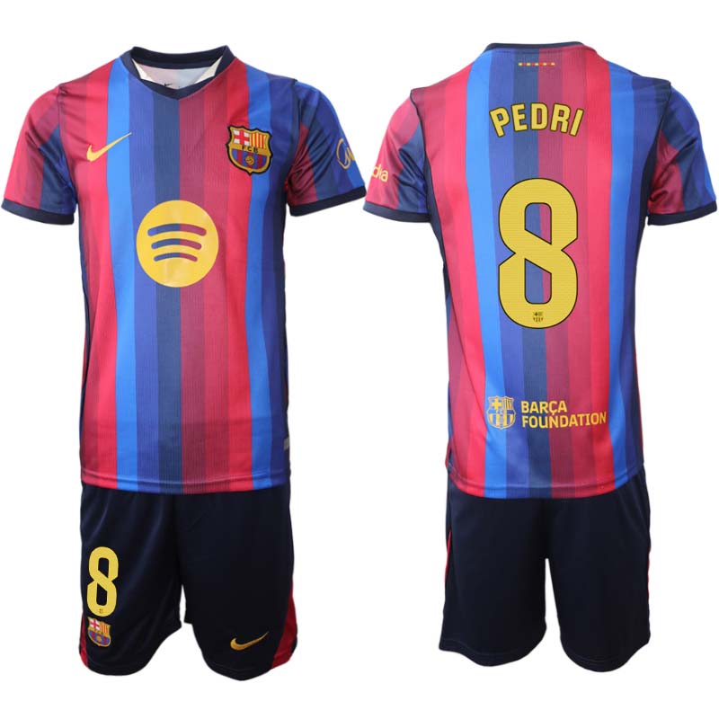 FC Barcelona tröja 2026/27 Pedri 8 Herr Hemmatröja Fotbollsset