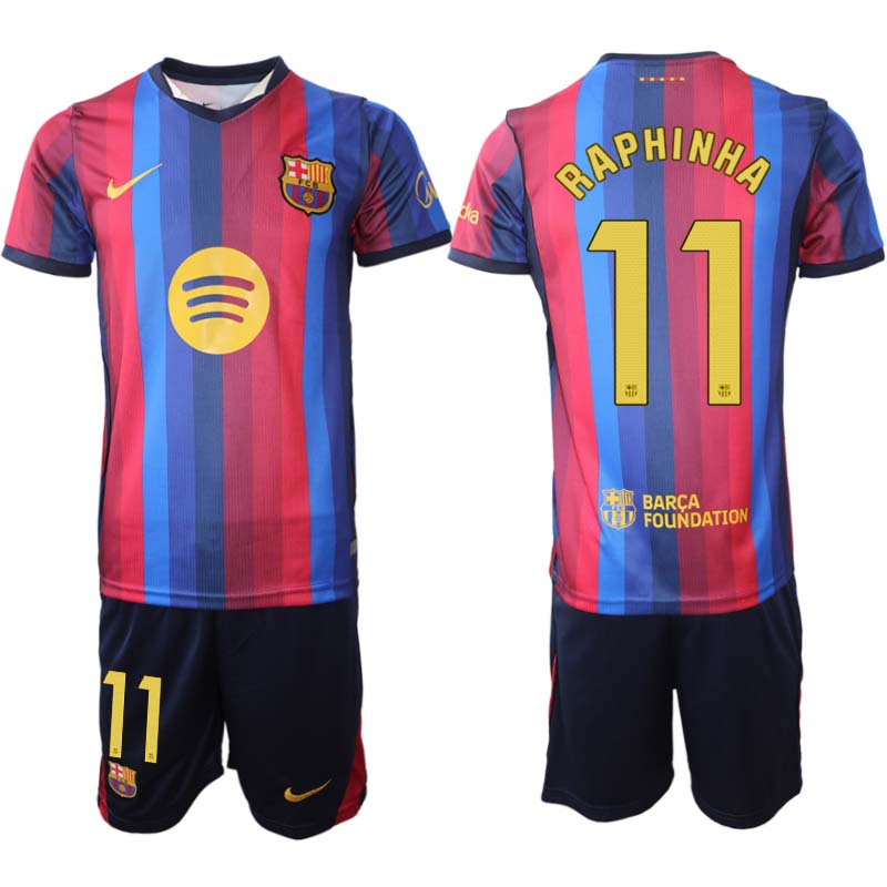 Barcelona tröja 2026/27 Raphinha 11 Herr Hemmatröja Fotbollsset
