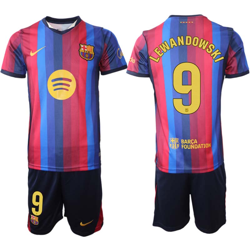 Barcelona tröja 2026/27 Robert Lewandowski 9 Herr Hemmatröja Fotbollsset
