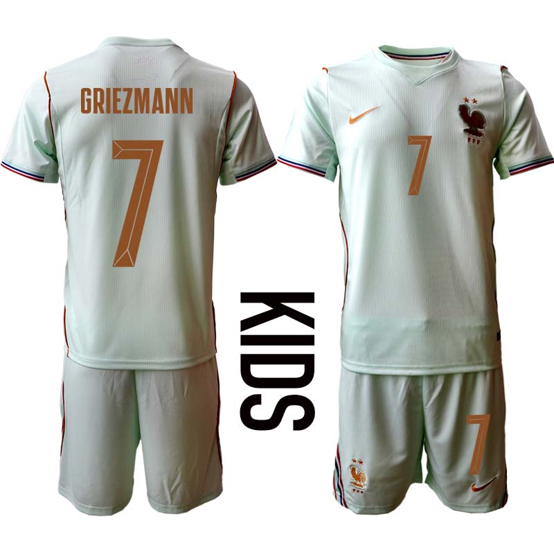 Frankrike Bortatröja VM 2026 Antoine Griezmann 7 Fotbollskit Barn