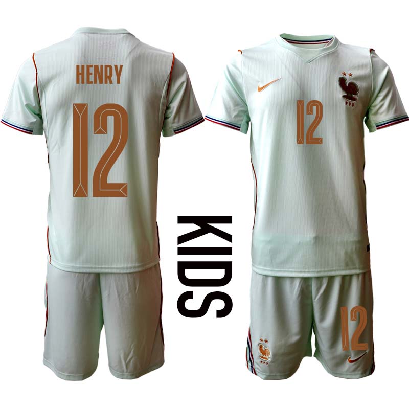 Frankrike Bortatröja VM 2026 Thierry Henry 12 Fotbollskit Barn
