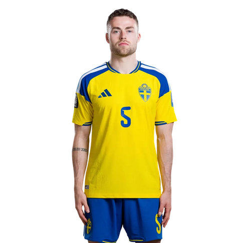 Sverige Matchtröja VM 2026 Gabriel Gudmundsson 5 – Hemmatröja Herr