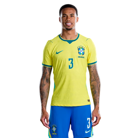 Brasilien Hemmatröja VM 2026 Gabriel Magalhães 3 Herr fotbollskit med shorts