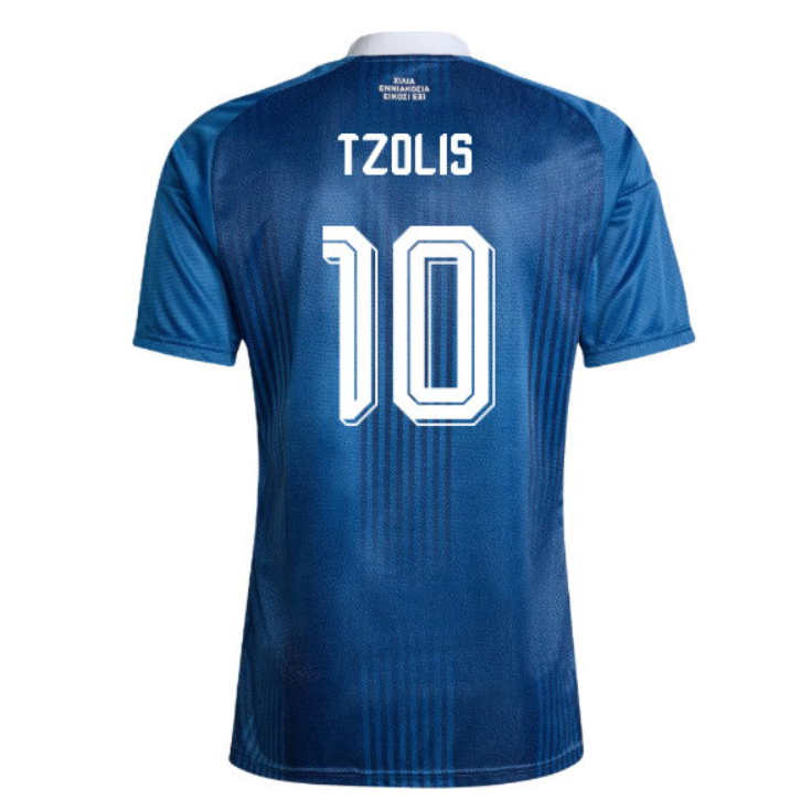 Grekland Fotbollströja VM 2026 Christos Tzolis 10 Herr Bortatröja