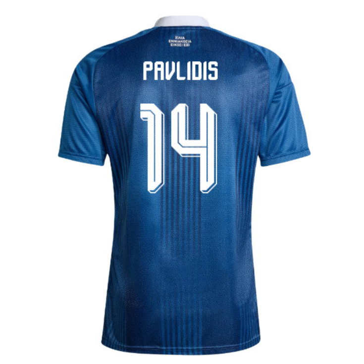 Grekland Fotbollströja VM 2026 Vangelis Pavlidis 14 Herr Bortatröja