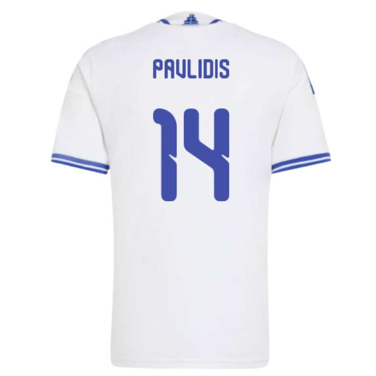 Grekland Fotbollströja VM 2026 Vangelis Pavlidis 14 Herr Hemmatröja