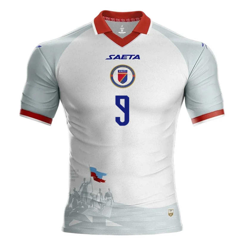 Haiti Fotbollströja VM 2026 Bortatröja Duckens Nazon 9 Herr-2