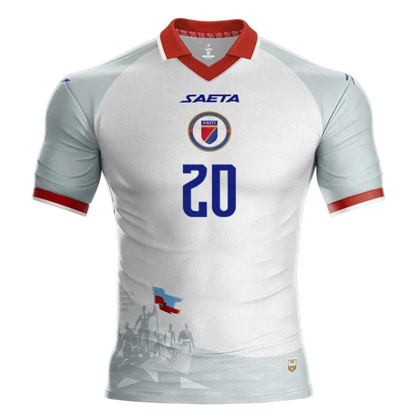 Haiti Fotbollströja VM 2026 Bortatröja Frantzdy Pierrot 20 Herr Kortärmad-1