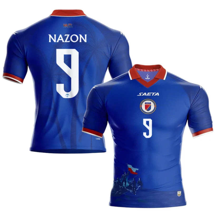 Haiti Fotbollströja VM 2026 Hemmatröja Duckens Nazon 9 Herr-1