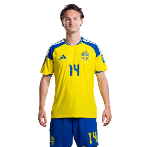 Sverige Matchtröja VM 2026 Hjalmar Ekdal 14 – Hemmatröja Herr
