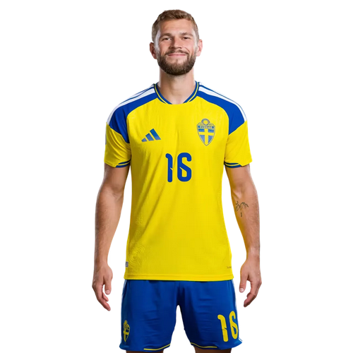Sverige Matchtröja VM 2026 Jesper Karlström 16 – Hemmatröja Herr