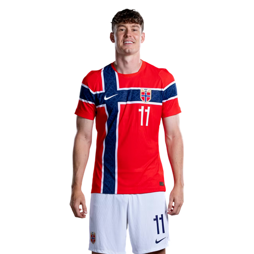 Norge landslagströja VM 2026 Hemma Jørgen Strand Larsen 11 Herr Set