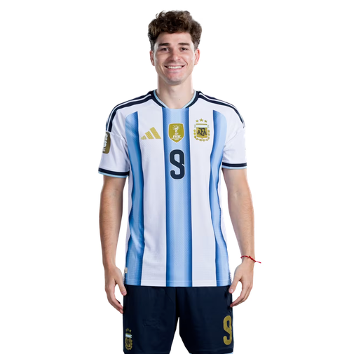 Argentina Fotbollströja VM 2026 Hemma Julián Alvarez 9 Herr Fotbollsset