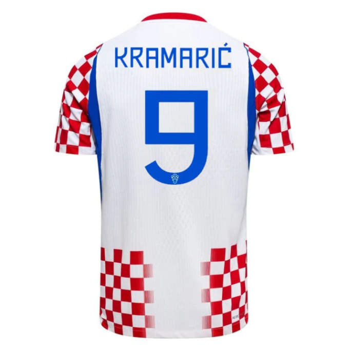 Kroatien Hemma Tröja VM 2026 Andrej Kramarić 9 Herr Matchtröja Kortärmad