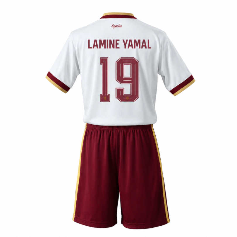 Spanien Landslagtröja VM 2026 Lamine Yamal 19 Borta Barn Fotbollskit