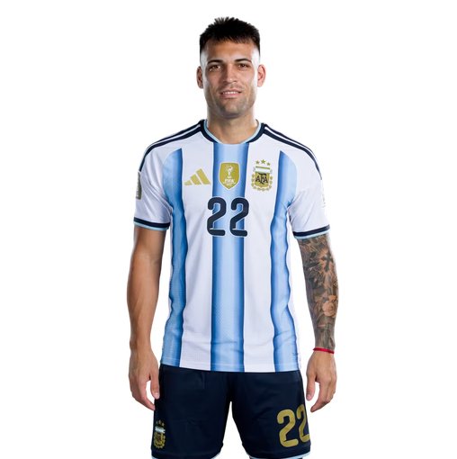 Argentina Hemmatröja VM 2026 Lautaro Martínez 22 Herr Fotbollsset