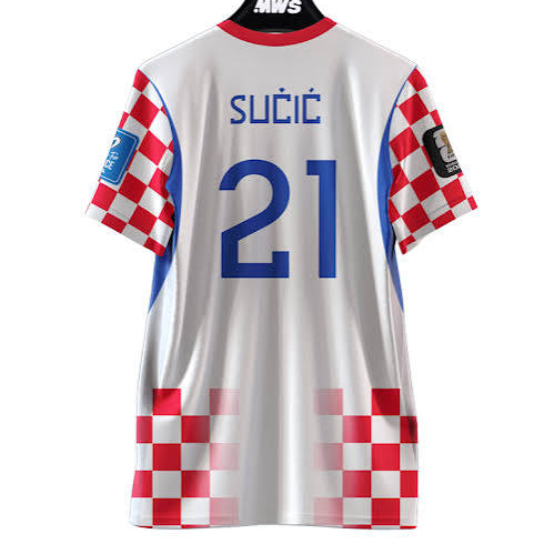 Luka Sučić 21 Kroatien Hemmatröja VM 2026 Herr Matchtröja Med Shorts-1