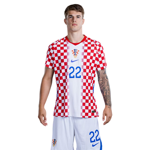 Luka Vušković 22 Kroatien Hemmatröja VM 2026 Herr Matchtröja Med Shorts