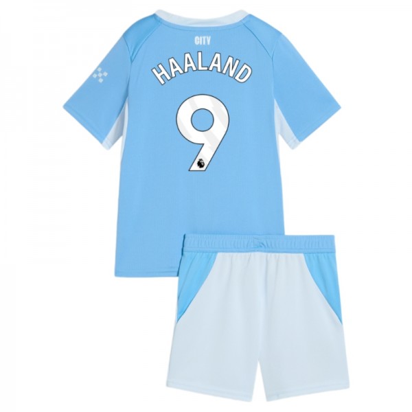 Manchester City Hemmatröja 2026/27 Erling Haaland 9 Barn Kortärmad + Korta byxor