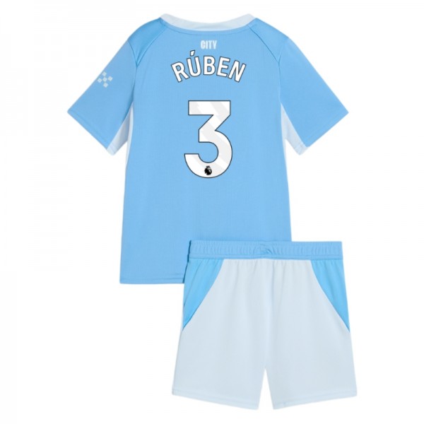 Manchester City Hemmatröja 2026/27 Barn Rúben Dias 3 Kortärmad + Korta byxor