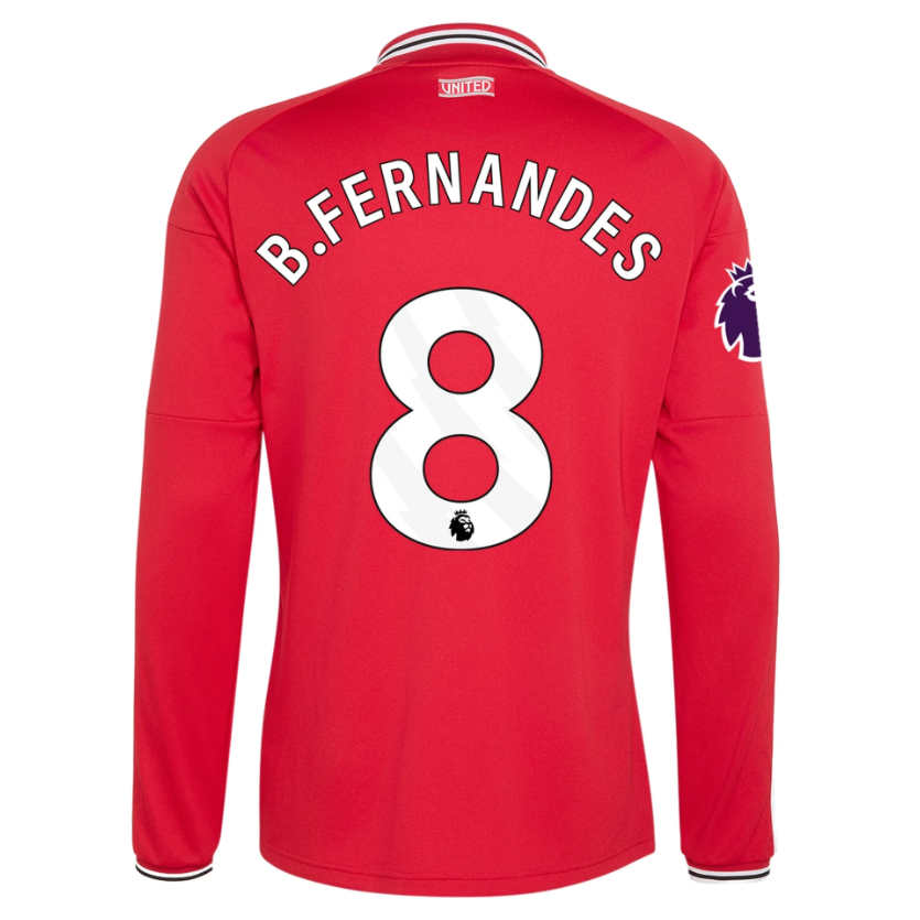 Manchester United matchtröja 2026/27 Hemma Bruno Fernandes 8 Herr Långärmad