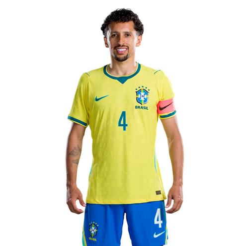 Brasilien Hemmatröja VM 2026 Marquinhos 4 Herr fotbollskit med shorts