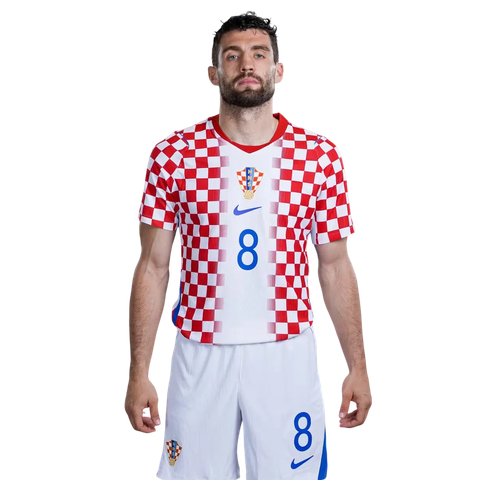 Mateo Kovačić 8 Kroatien Hemmaställ VM 2026 Herr Matchtröja Med Shorts
