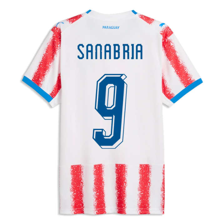 Paraguay Fotbollströja VM 2026 Antonio Sanabria 9 Herr Hemmatröja