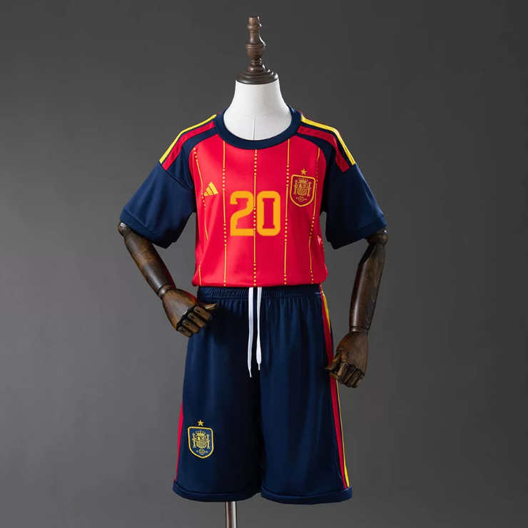 Spanien Landslagtröja VM 2026 Pedri 20 Hemma Barn Fotbollskit-1