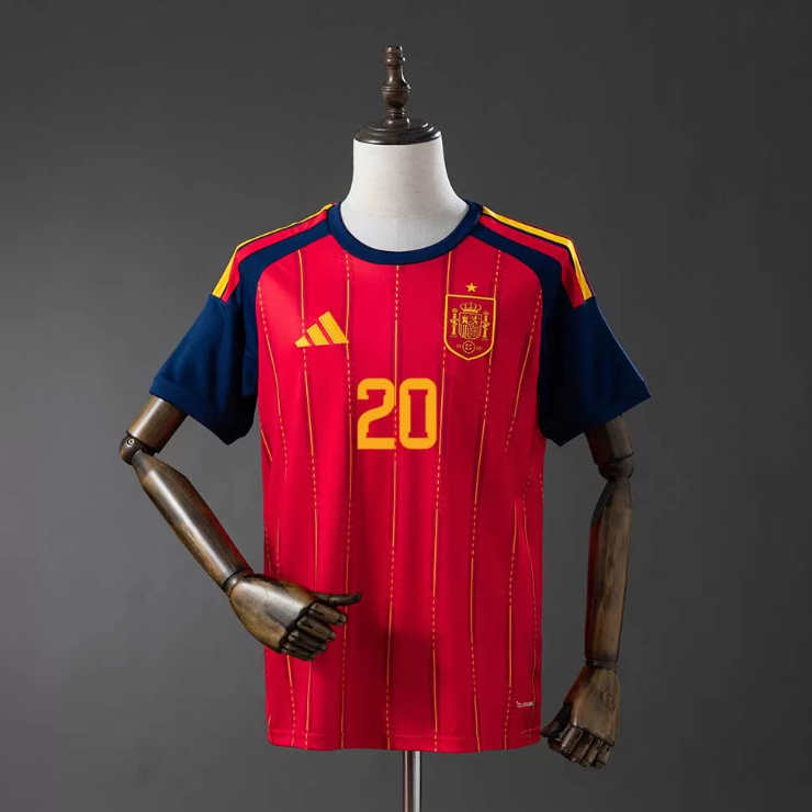 Spanien landslagtröja VM 2026 Pedri 20 Hemma Herr Kortärmad-2