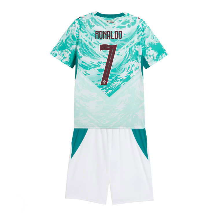 Portugal Bortatröja VM 2026 Barn Cristiano Ronaldo #7 Fotbollsset
