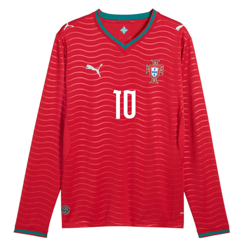 Portugal Hemmaställ VM 2026 Bernardo Silva 10 Herr Långärmad-1
