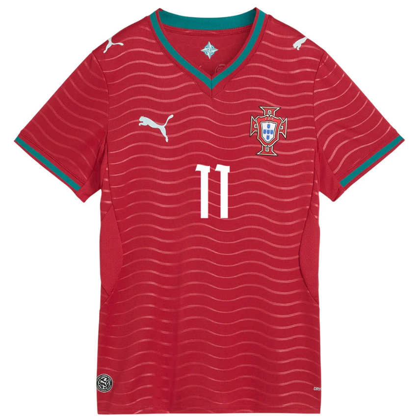 Portugal Fotbollströja VM 2026 João Félix 11 Dam Hemmatröja-1