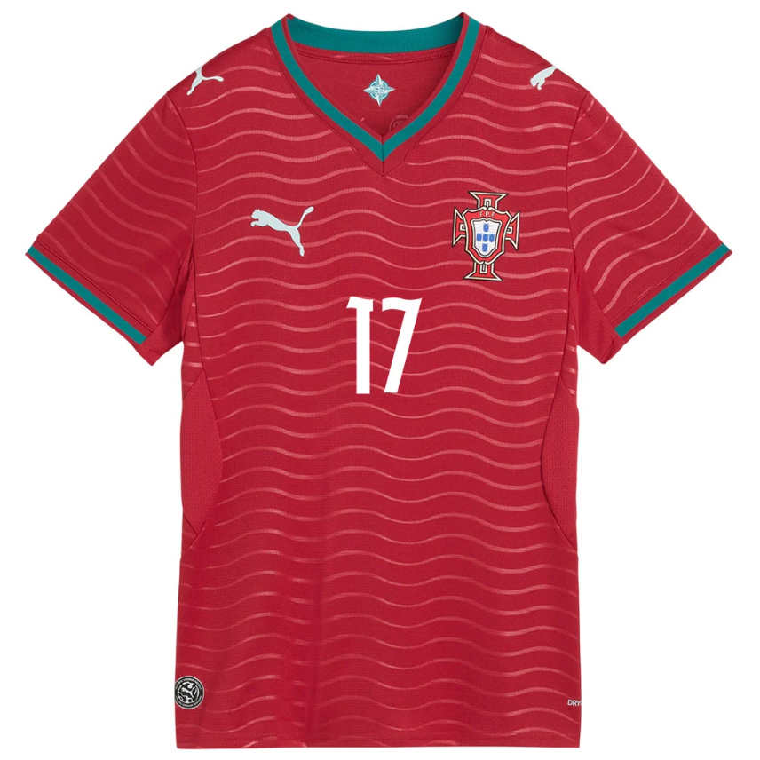 Portugal Matchtröja VM 2026 Rafael Leão 17 Dam Hemmatröja-1