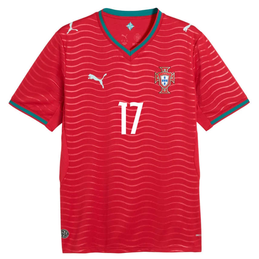 Portugal Matchtröja VM 2026 Rafael Leão 17 Herr Hemmatröja-1