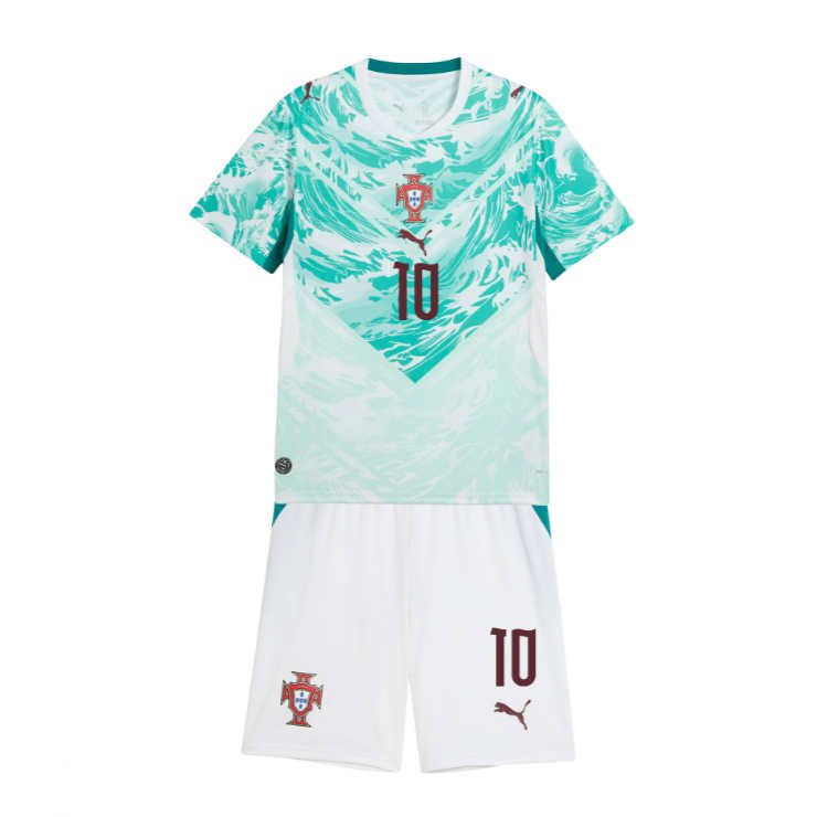 Portugal Bortatröja VM 2026 Barn Bernardo Silva 10 Fotbollsset-1
