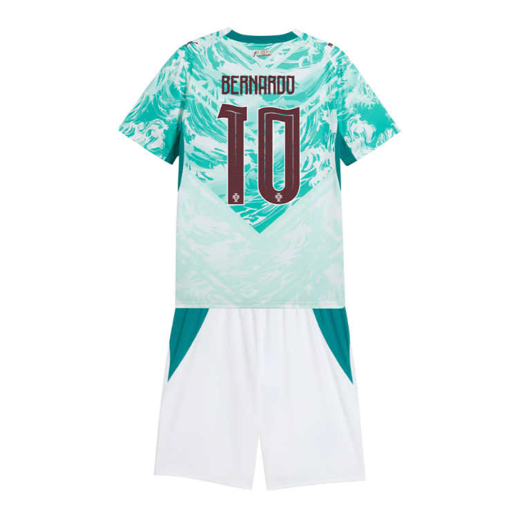 Portugal Bortatröja VM 2026 Barn Bernardo Silva 10 Fotbollsset