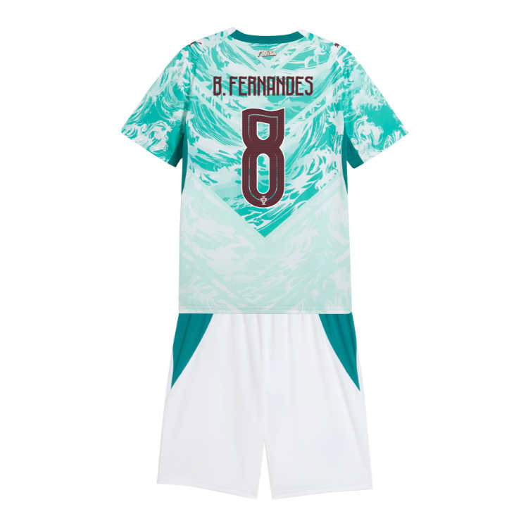 Portugal Bortatröja VM 2026 Barn Bruno Fernandes 8 Fotbollsset