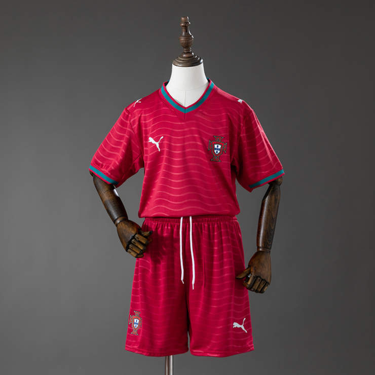 Portugal Landslag VM 2026 Hemma barn Fotbollskit med Shorts