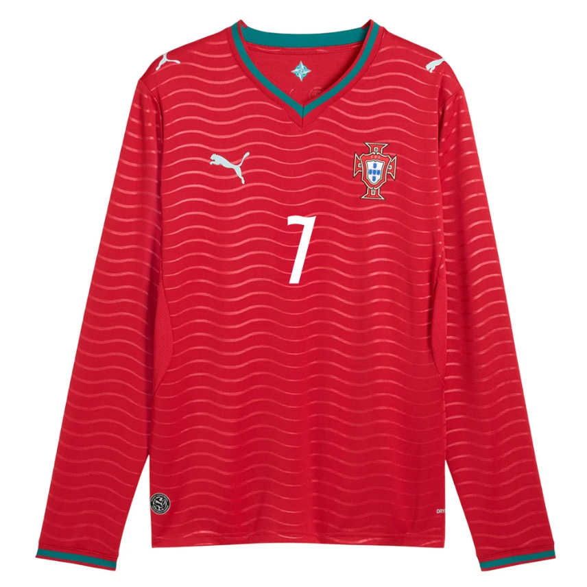 Portugal Hemmaställ VM 2026 Cristiano Ronaldo #7 Herr Långärmad -1