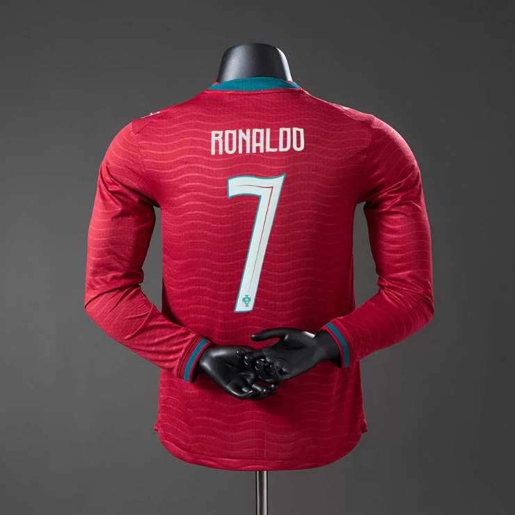 Portugal Hemmatröja VM 2026 Ronaldo 7 Långärmad matchtröja Herr